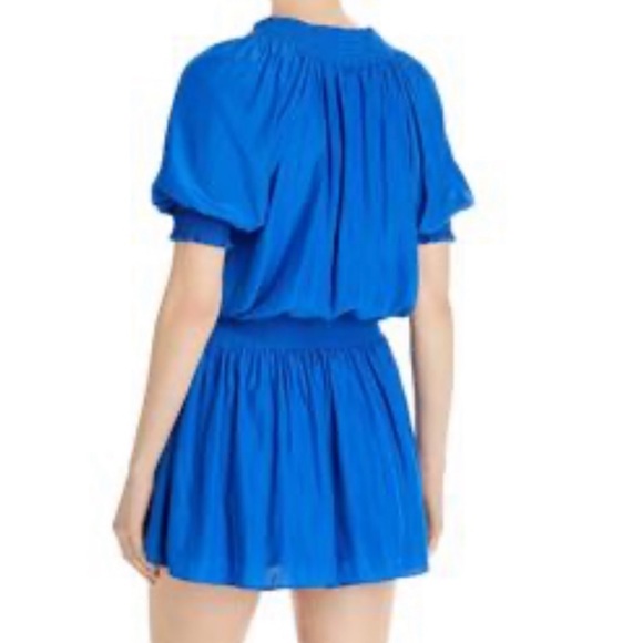 Ramy Brook Ladies Royal Blue "Pierre" Smocked Waist Mini Dress, Size Small, NWT! - Picture 2 of 8